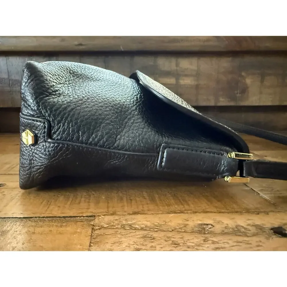 Tory Burch Black Leather Crossbody Bag with Tassels